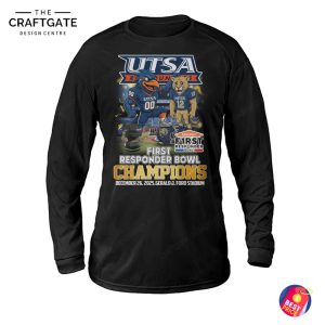 UTSA Roadrunners 2025 Champions First Responder Bowl T-Shirt