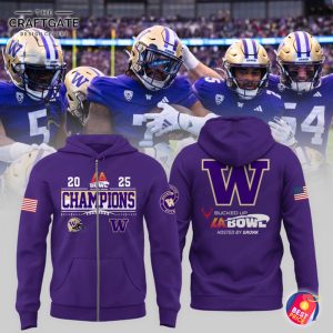 Washington Huskies 2025 Champions New Hoodie