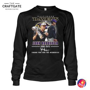 Baltimore Ravens A Fan John Harbaugh Thank You For The Memories T-Shirt