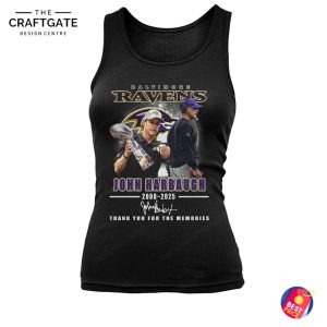 Baltimore Ravens A Fan John Harbaugh Thank You For The Memories T-Shirt