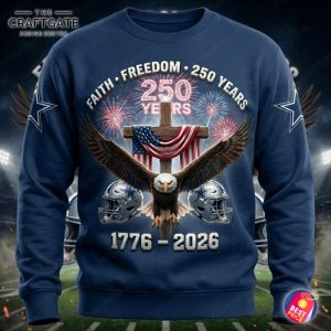 Dallas Cowboys 250 Years Freedom 3D T-Shirt