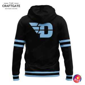 Dayton Flyers Black with Blue Trim Version Hoodie