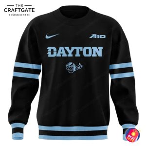 Dayton Flyers Black with Blue Trim Version Hoodie