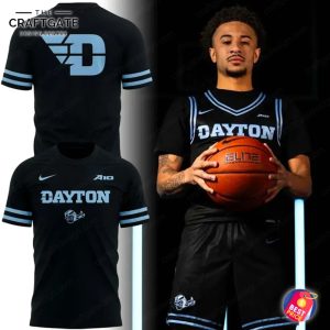 Dayton Flyers Black with Blue Trim Version Hoodie