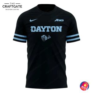 Dayton Flyers Black with Blue Trim Version Hoodie