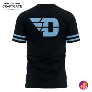 Dayton Flyers Black with Blue Trim Version Hoodie