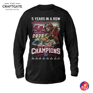 Tampa Bay Buccaneers 5 Year In A Row Champions T-Shirt