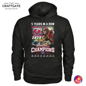 Tampa Bay Buccaneers 5 Year In A Row Champions T-Shirt