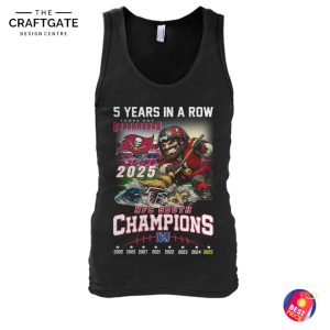 Tampa Bay Buccaneers 5 Year In A Row Champions T-Shirt